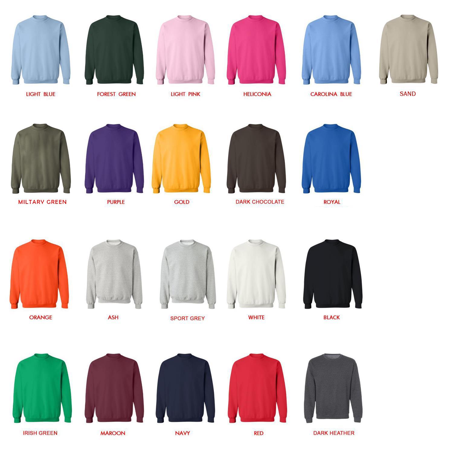 sweatshirt color chart - Minikyu Merch