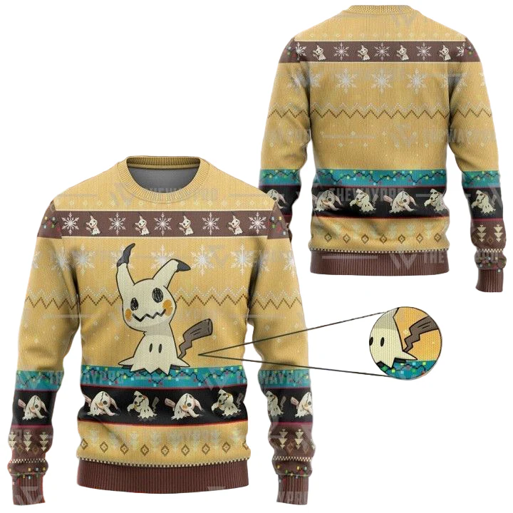 anime pokemon mimikyu christmas sweater 1 Ojmkp - Minikyu Merch